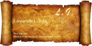 Levendel Ida névjegykártya